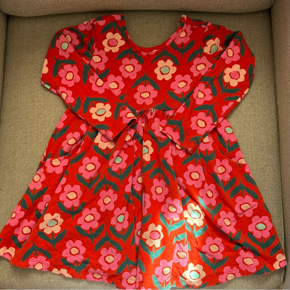 Hanna Andersson Red and Pink Patterned Dress